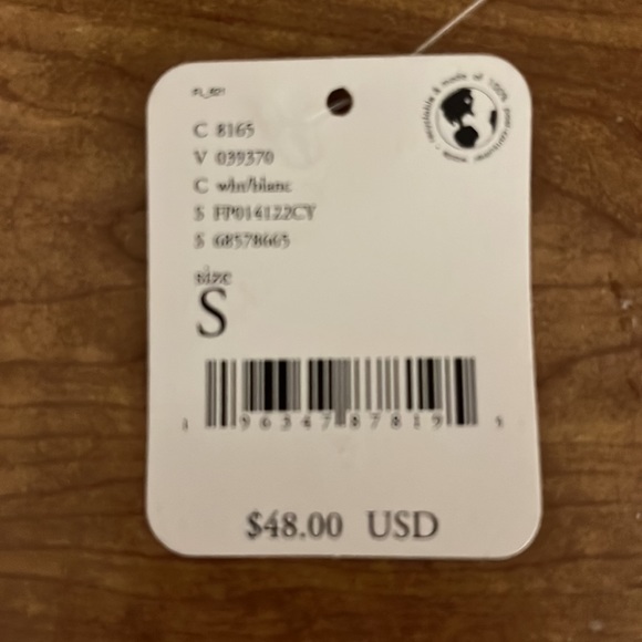 FREE PEOPLE BRALETTE WHITE, NEVER WORN - Picture 5 of 5